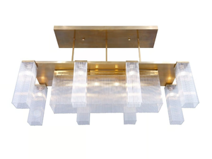 HOFFMANN III - Handmade brass chandelier - Ceiling lamp by Patinas Lighting