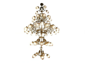 LYON 45 - Handmade brass chandelier - Ceiling lamp by Patinas Lighting