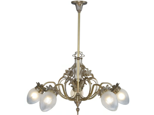 LYON 5 - Handmade brass chandelier - Ceiling lamp by Patinas Lighting