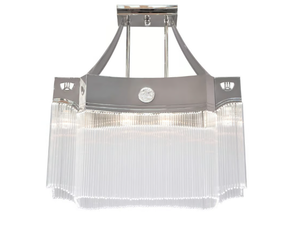 METROPOLITAN III - Handmade brass chandelier - Ceiling lamp by Patinas Lighting