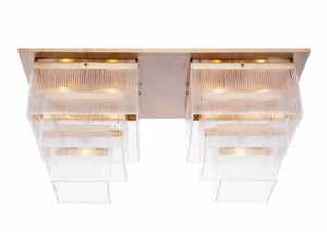 MONACO III - Ceiling lamp in brass and glass - Ceiling lamp by Patinas Lighting