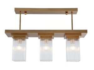 MONACO IV - Pendant lamp in brass and glass - Ceiling lamp by Patinas Lighting