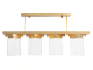 MONACO VII - Pendant lamp in brass ang glass - Ceiling lamp by Patinas Lighting