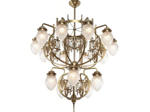 PANNON 15 - Handmade brass chandelier - Ceiling lamp by Patinas Lighting