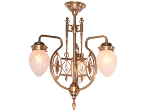 PANNON 3 - Handmade brass chandelier - Ceiling lamp by Patinas Lighting