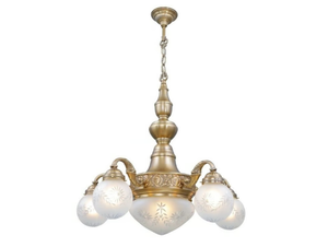 PECS III - Handmade brass chandelier - Ceiling lamp by Patinas Lighting