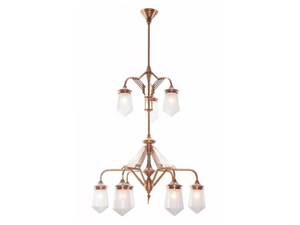 PRAGUE 9/I - Handmade brass chandelier - Ceiling lamp by Patinas Lighting