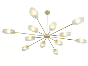 PRESENT CHANDELIER 3 - LED brass pendant lamp - Ceiling lamp by Patinas Lighting