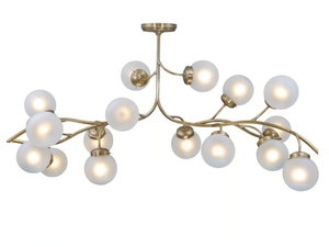 PRIMAVERA 16 - Brass ceiling lamp - Ceiling lamp by Patinas Lighting