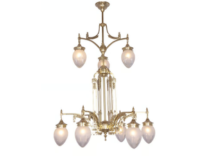 ROME 9 - Handmade brass chandelier - Ceiling lamp by Patinas Lighting