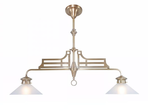 SNOOKER DOUBLE - Handmade brass pendant lamp - Ceiling lamp by Patinas Lighting