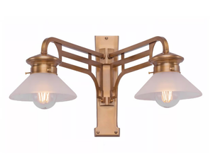 SNOOKER II - Handmade brass wall lamp - Wall lamp by Patinas Lighting