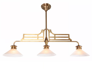 SNOOKER TRIPLE - Handmade brass pendant lamp - Ceiling lamp by Patinas Lighting