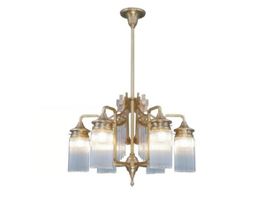 TRIEST 6 - Handmade brass chandelier - Ceiling lamp by Patinas Lighting