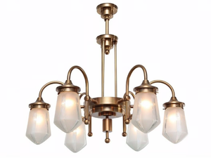 TYROL 6 - Handmade brass chandelier - Ceiling lamp by Patinas Lighting