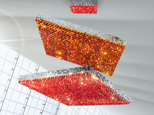 MAGMA 451 - Pendant lamp with crystals - Ceiling lamp by Patrizia Volpato