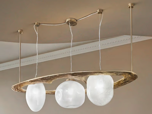 STONE - Suspension lamp in blown glass and metal - Ceiling lamp by Patrizia Volpato