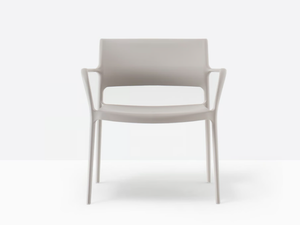 ARA 316 - Stackable polypropylene easy chair with armrests - Armchair by Pedrali