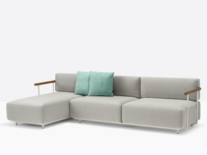 ARKI-SOFA - Sectional fabric garden sofa with chaise longue - Sofa by Pedrali