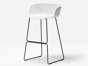 BABILA 2748 - Sled base high polypropylene stool - Stool by Pedrali