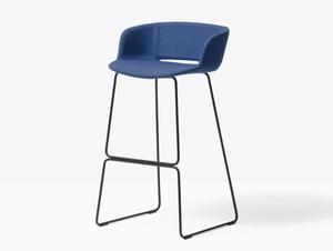 BABILA 2748/2 - Sled base fabric stool with back - Stool by Pedrali