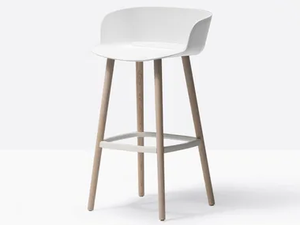 BABILA 2758 - Polypropylene stool with armrests with footrest - Stool by Pedrali