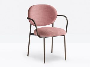 BLUME 2955 - Upholstered fabric lounge chair with armrests - Armchair by Pedrali