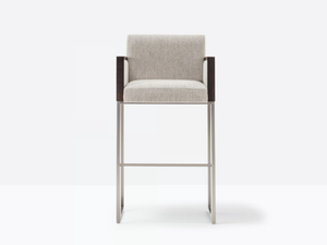 BOX 747 - High upholstered stool with armrests - Stool by Pedrali