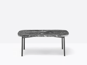 BUDDY 79X79 - Low square marble coffee table - Coffee table by Pedrali