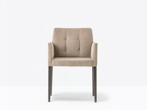 DRESS 536 - Upholstered tufted easy chair with armrests - Armchair by Pedrali