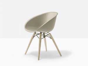 GLISS 904/F - Tanned leather chair - Chair by Pedrali