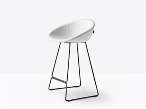 GLISS 912 - Sled base upholstered stool - Stool by Pedrali