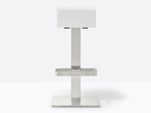 HX 4446 - High leather stool with footrest - Stool by Pedrali