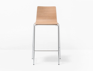 INGA 5616 - Wooden stool with footrest - Stool by Pedrali