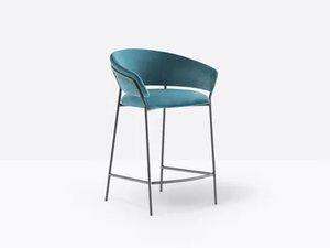 JAZZ 3717 - High fabric stool with armrests - Stool by Pedrali