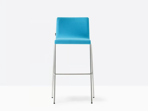 KUADRA 1132 - Upholstered stool with back - Stool by Pedrali