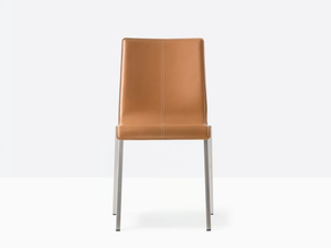 KUADRA 1291 - Tanned leather chair - Chair by Pedrali