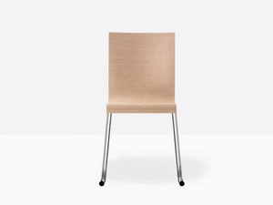 KUADRA 1395 - Stackable cantilever chair with armrests - Chair by Pedrali