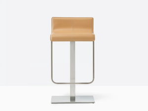 KUADRA 4427/F - Swivel tanned leather stool - Stool by Pedrali