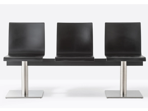 KUADRA XL 2603 / 2606 - Wood veneer beam seating - Bench by Pedrali