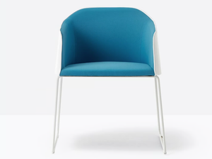 LAJA 881 - Sled base upholstered chair with armrests - Chair by Pedrali