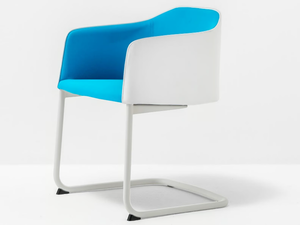 LAJA Cantilever 882 - Cantilever upholstered chair with armrests - Chair by Pedrali