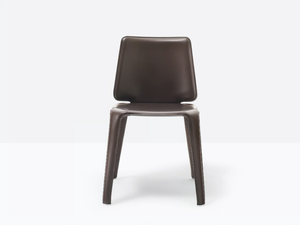 MOOD - Tanned leather chair - Chair by Pedrali
