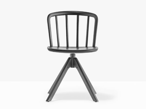 NYM 2840 - Swivel trestle-based ash chair - Chair by Pedrali
