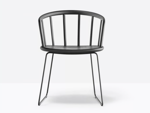 NYM 2855 - Sled base ash chair with armrests - Chair by Pedrali