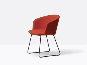 NYM SOFT 2857 - Sled base fabric chair with armrests - Chair by Pedrali