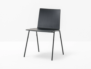 OSAKA METAL 5711 - Steel and wood restaurant chair - Chair by Pedrali