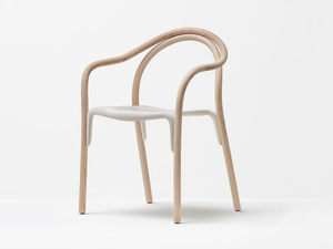 SOUL 3745 - Stackable ash chair with armrests - Chair by Pedrali