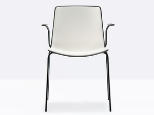 TWEET 895 - Stackable plastic restaurant chair with armrests - Chair by Pedrali