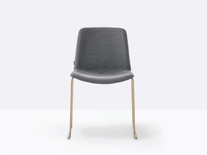 TWEET 897/2 - Stackable sled base upholstered chair - Chair by Pedrali